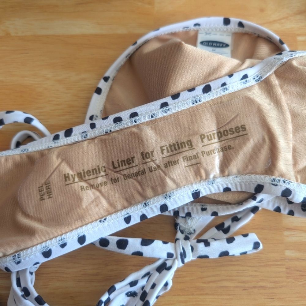 Old Navy String Bikini Swim Bottom Polka Dot Size Medium - Picture 6 of 6